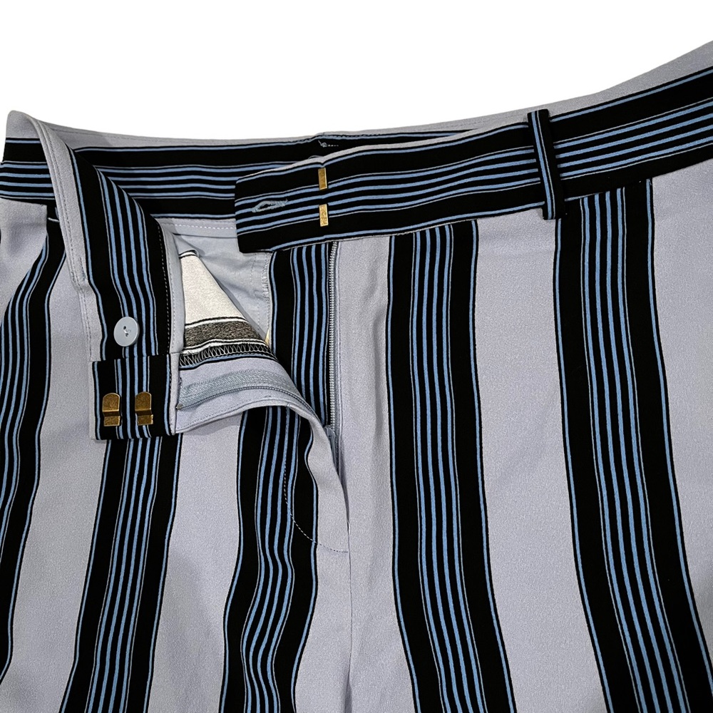 Ann Taylor LOFT Striped Crop Wide Leg Trousers, Sz 8P (missing tie sash) - Picture 7 of 12